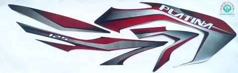 Bajaj Platina 125 BM (For Black Bike - Red) — PLATINA sticker Sri Lanka